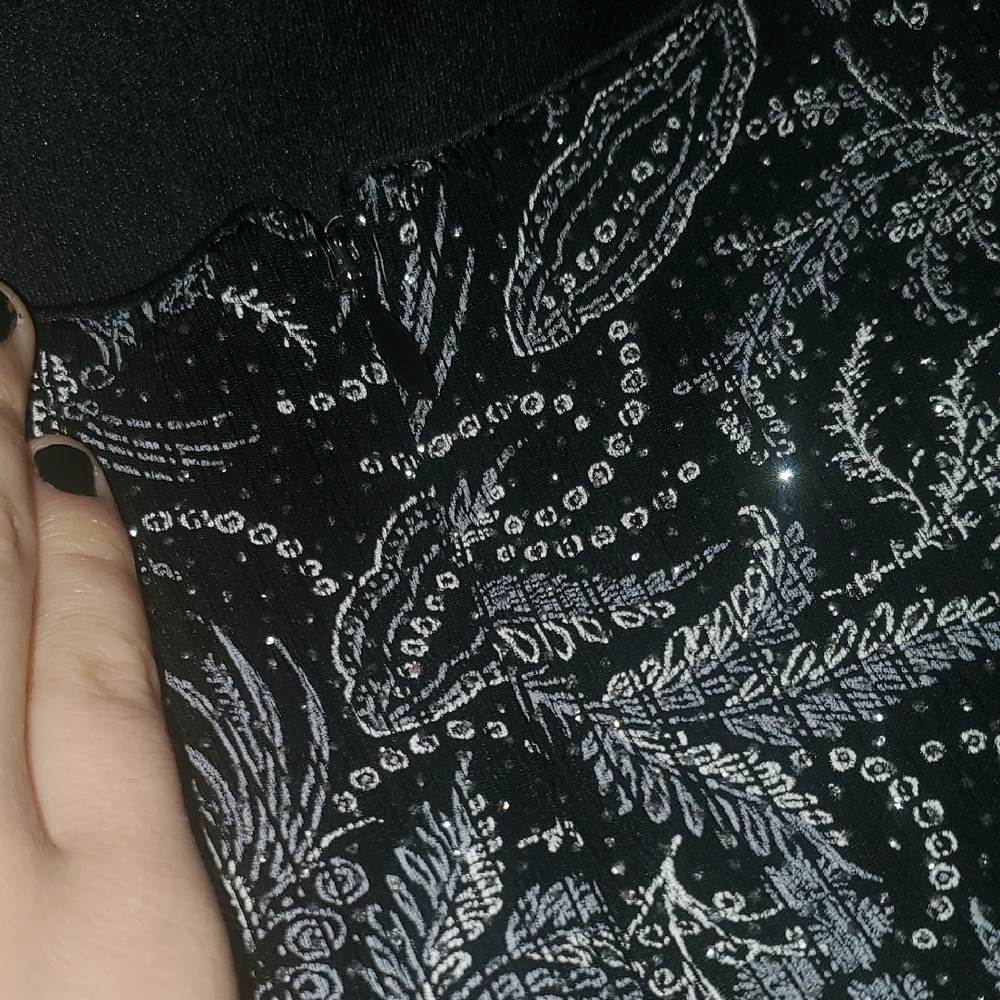 Alex Evenings Black and Silver Maxi Dress - Picture 6 of 7
